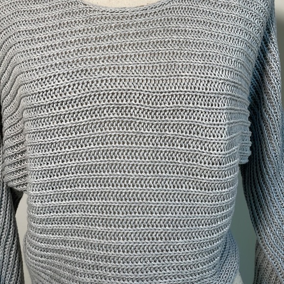 Tularosa Grey Long Sleeve Knit Pullover Crop Sweater XS - Picture 3 of 7
